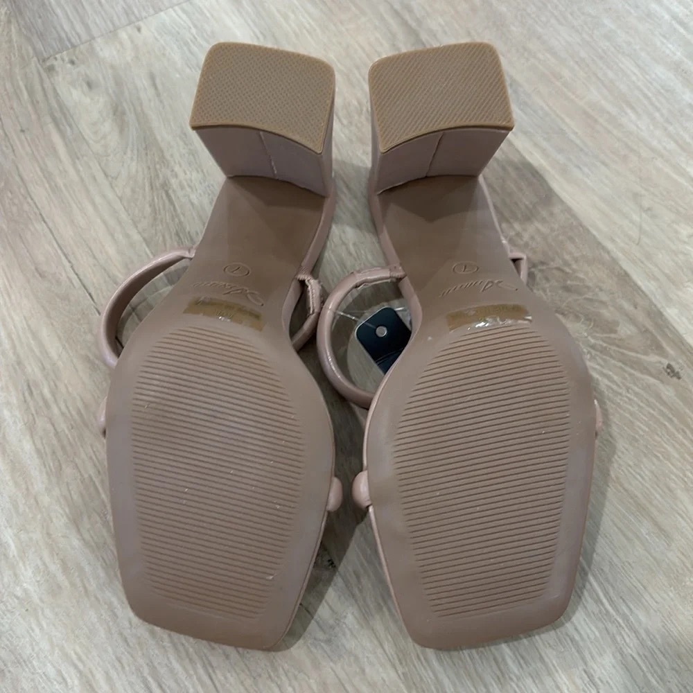 Nude Double-Strap Block Heel Sandals by Unknown Brand - Picture 4 of 4